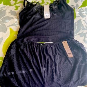 Band New Tori Lace Trim Cami and Pajama Shorts